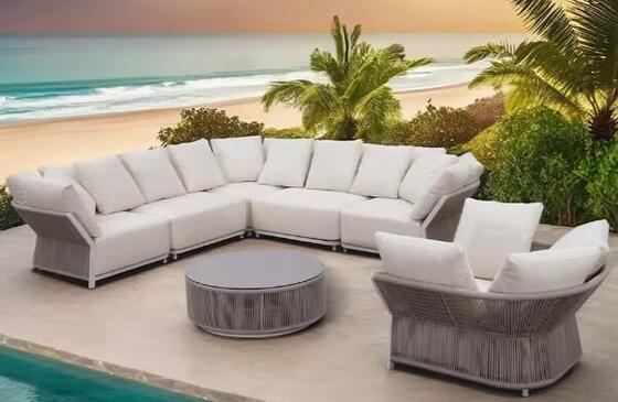 Hot Sale Outdoor Furniture Set with Eco-Friendly Materials and CE Certification for Gardens Courtyards and Villas