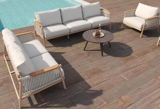 Hot Sale Outdoor sofa with Eco-Friendly Materials and CE Certification for Gardens Courtyards and Villas
