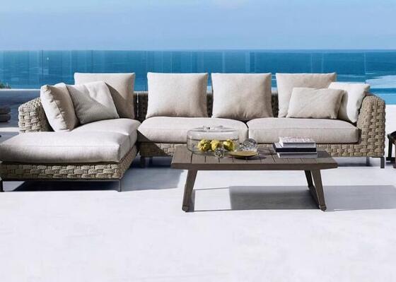 Rope Sofa Set Weather Resistant UV Resistant Durable For Gardens Courtyards Villas