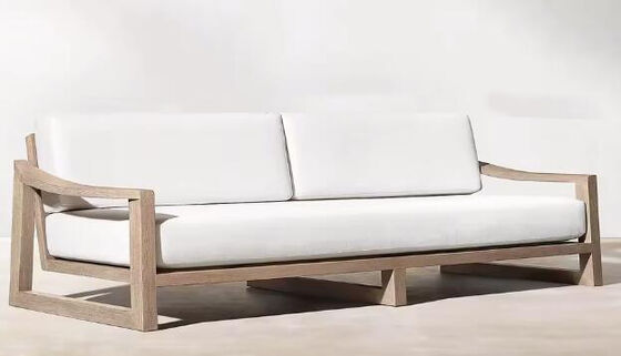 Waterproof Cushion Patio Sofa Set Relax Teak Wooden set