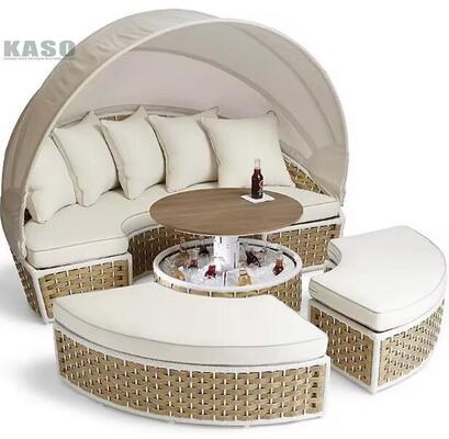 Modern Design Outdoor Wicker Patio Sofa Furniture Set Aluminum Frame PE Rattan Garden Sofa for Hotel