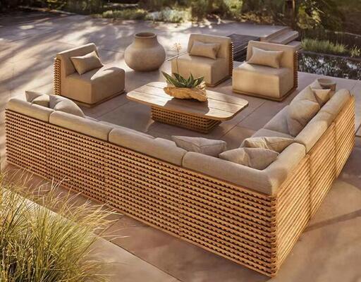 Teak Sofa Set Teak Wood Furniture Sectional Patio Garden Sofa Set outdoor sofa