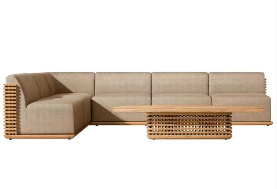 outdoor sofa set Teak Sofa Set Teak Wood Furniture Sectional Patio Garden Sofa Set