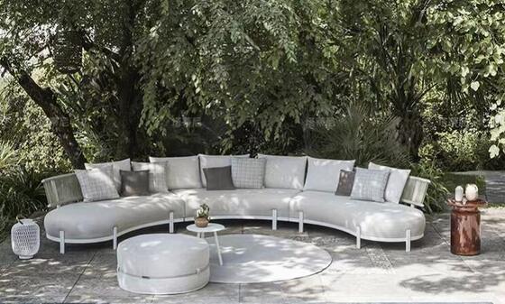 Garden Furniture Metal And Rope Rattan Sofa Set Patio Furniture Luxury Outdoor Furniture Set