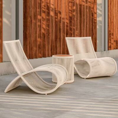 Aluminum frame Rope Table and Chair Set Outdoor Furniture Garden Eco-friendly