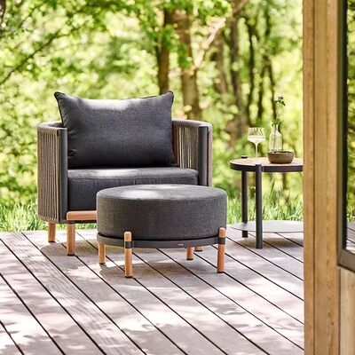 Outdoor leisure set Aluminum frame Rope Table and Chair Set