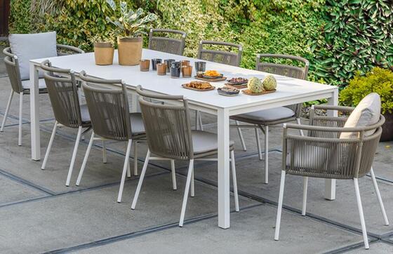 American Style Home Furniture Outdoor Dining Table Set 6 Seater Dining Table and Chair Set