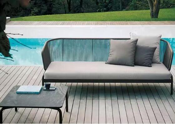 Outdoor Sofa set With Aluminum Materials And Rope or PE rattan