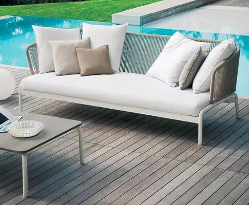 Outdoor Sofa set With Aluminum Materials And Rope or PE rattan