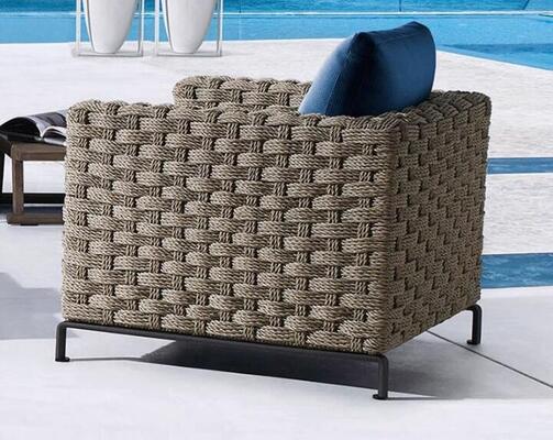 Rope Sofa Set Weather Resistant UV Resistant Durable For Gardens Courtyards Villas