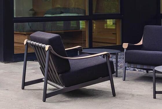 Aluminum frame Rope Garden Sofa Set Weather Resistant Durable For Gardens Courtyards Villas