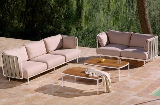 Rope outdoor sofa set European Style with weather resistant outdoor garden furniture