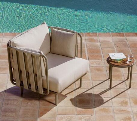 Rope outdoor sofa set European Style with weather resistant outdoor garden furniture