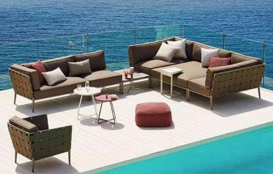 garden sofa set Rope weaven aluminum frame outdoor or indoor use