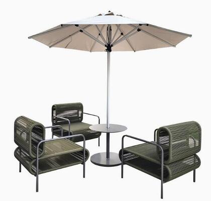 Round Rope Aluminum PATIO sofa set high density sponge