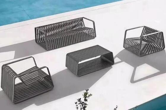 Garden Furniture Modern Aluminum Custom Outdoor Sofa Couch Set