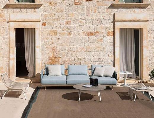 Modern Sofa Set Garden Teak Outdoor Furniture Aluminum Wood Patio