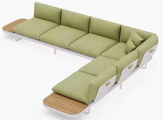 All Weather Rope Outdoor Sofa Garden Patio Furniture Modern Aluminum Frame