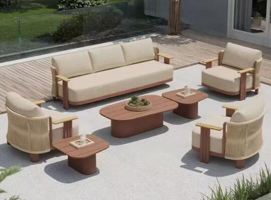 Modern Aluminum Outdoor Garden Sofa Set Waterproof Durable Patio Furniture for Apartment Park Hotel
