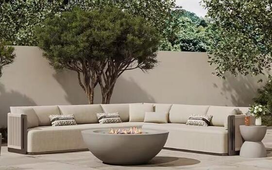 Factory Hot Sale Modern Outdoor Sofa Set Luxury Aluminum Garden Furniture with Waterproof Cushions