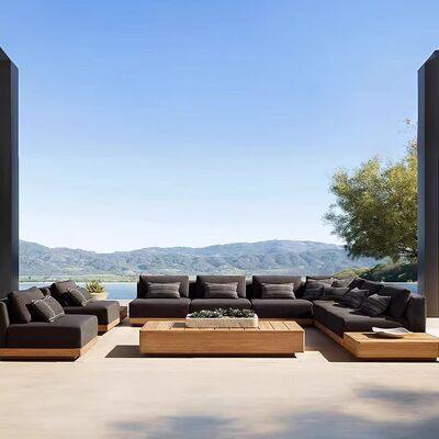 Luxury Outdoor Furniture Teak Sofa Set Teak Wood Furniture Sectional Patio Garden Sofa Set