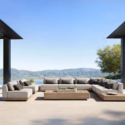 Luxury Outdoor Furniture Teak Sofa Set Teak Wood Furniture Sectional Patio Garden Sofa Set