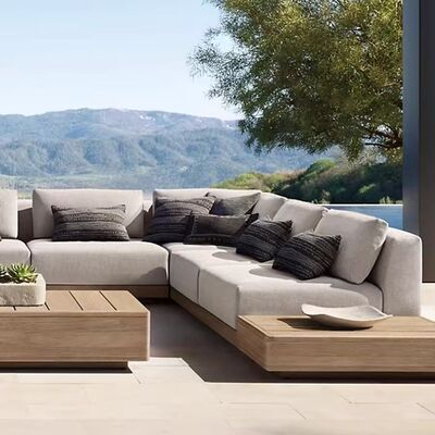 Luxury Outdoor Furniture Teak Sofa Set Teak Wood Furniture Sectional Patio Garden Sofa Set