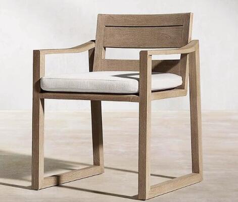 Teak Wood Outdoor Dining Table Set 6 Seater Dining Table and Chair Set